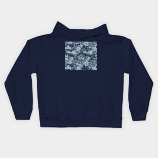 Navy Digital Camouflage Kids Hoodie